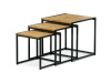 AF-3003 OAK, odkládací stolek - sada 3ks, černá / divoký dub