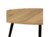 AF-3004 OAK, konferenční stolek pr. 80cm, černý lak / dub divoký