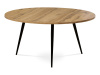 AF-3004 OAK, konferenční stolek pr. 80cm, černý lak / dub divoký