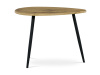 AF-3011 OAK, konferenční stolek 60x40cm, černá / dub divoký