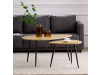 AF-3011 OAK, konferenční stolek 60x40cm, černá / dub divoký