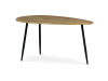 AF-3012 OAK, konferenční stolek 100x60cm, černá / dub divoký