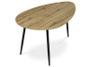 AF-3012 OAK, konferenční stolek 100x60cm, černá / dub divoký