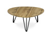 AF-3013 OAK, konferenční stolek 93x69cm, černá / dub divoký
