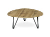 AF-3013 OAK, konferenční stolek 93x69cm, černá / dub divoký