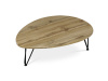 AF-3013 OAK, konferenční stolek 93x69cm, černá / dub divoký