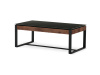 AHG-285 BK, konferenční stůl 120x60cm, černá / třešeň / černý mramor
