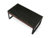 AHG-285 BK, konferenční stůl 120x60cm, černá / třešeň / černý mramor