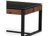 AHG-285 BK, konferenční stůl 120x60cm, černá / třešeň / černý mramor