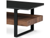 AHG-286 BK, konferenční stůl 120x60cm, černá / hnědá / černý mramor