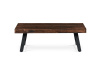 AHG-534 PINE, konferenční stůl 130x70cm, černý lak / borovicový masiv