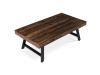 AHG-534 PINE, konferenční stůl 130x70cm, černý lak / borovicový masiv