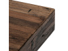 AHG-534 PINE, konferenční stůl 130x70cm, černý lak / borovicový masiv