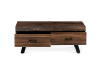 AHG-536 PINE, konferenční stůl 120x60cm, černý lak / borovicový masiv