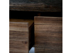 AHG-536 PINE, konferenční stůl 120x60cm, černý lak / borovicový masiv