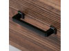 AHG-536 PINE, konferenční stůl 120x60cm, černý lak / borovicový masiv
