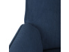 AK-314 BLUE2, čalouněné křeslo - ušák, přírodní / látka modrá