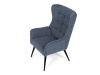 AK-315 BLUE2, čalouněné křeslo, černá / látka modrá