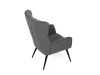 AK-315 GREY2, čalouněné křeslo, černá / látka šedá