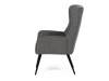 AK-315 GREY2, čalouněné křeslo, černá / látka šedá