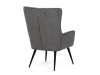 AK-315 GREY2, čalouněné křeslo, černá / látka šedá