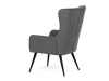 AK-315 GREY2, čalouněné křeslo, černá / látka šedá