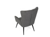AK-315 GREY2, čalouněné křeslo, černá / látka šedá