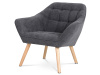AK-321 GREY2, čalouněné křeslo, natural / látka tmavě šedá