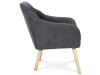 AK-321 GREY2, čalouněné křeslo, natural / látka tmavě šedá