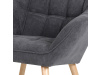 AK-321 GREY2, čalouněné křeslo, natural / látka tmavě šedá
