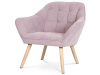 AK-321 PINK2, čalouněné křeslo, přírodní / látka starorůžová