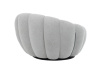 AK-341 GREY2, křeslo relaxační otočné, látka Bouclé šedá