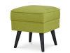 AK-A1316 GRN2, čalouněný taburet, černá / látka zelená
