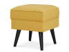 AK-A1316 YEL2, čalouněný taburet, černá / látka žlutá