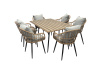 AZ-F1407 NAT, zahradní stůl 160x95cm, černá / polywood hnědý