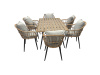 AZ-F1407 NAT, zahradní stůl 160x95cm, černá / polywood hnědý