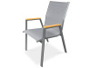AZC-S1050 GREY, zahradní židle, látka šedá