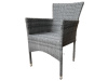 AZC-S2118 GREY, zahradní židle, umělý ratan šedý