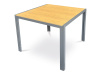 AZT-S1209 OAK, zahradní stůl 90x90cm, šedá / polywood dub