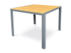 AZT-S1209 OAK, zahradní stůl 90x90cm, šedá / polywood dub