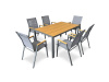 AZT-S1215 OAK, zahradní stůl 150x90cm, šedá / polywood dub