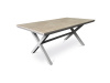 AZT-S1510 OAK, zahradní stůl 180x100cm, hliník / polywood světlý dub