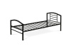 BED-1900 BK, kovová postel 90x200cm, černý lesk