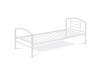 BED-1900 WT, kovová postel 90x200cm, bílý lesk