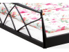 BED-1907 BK, kovová postel 180x200cm, černá