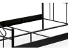 BED-1909 BK, kovová postel 140x200cm, černá