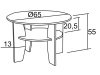 K146 MARIÁN, konferenční stolek ?65cm, dub sonoma