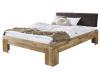 L601 IVA, postel 180×200cm, dub natural / ekokůže hnědá