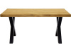 SYSTEM S40003, jídelní stůl 160x90cm, černá / dub rustikal