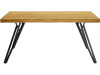 SYSTEM S40205, jídelní stůl s nepravidenou hranou 160x90cm, černá / dub rustikální